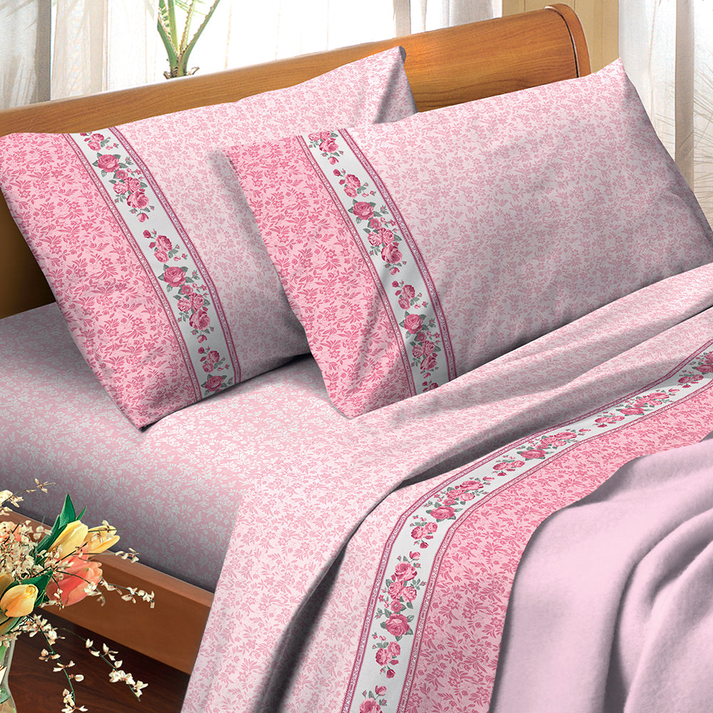 Carlucci – Set lenzuola matrimoniale Percalle in 100% Cotone - Mazzo F –  DesiHome