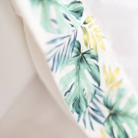 Luxury - Artigianato Fiorentino - Set lenzuola Misura Francese Percalle  - 100% cotone - Balza Stampa Digitale - Felce