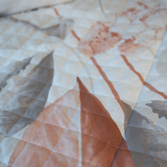 Trapuntino leggero in Percalle di Puro Cotone -  Botanic Chic- Rame