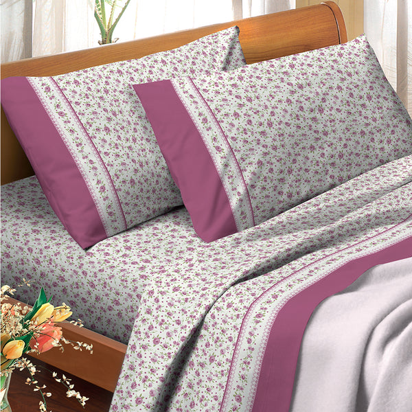 Lenzuola Completo 100% Cotone Percalle 3 Volant Con Federe Extra - Foto 9