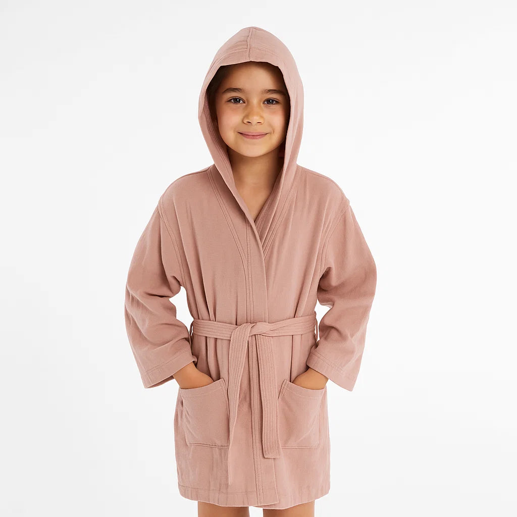 Accappatoio Microspugna Kids con Cappuccio - Puro Cotone