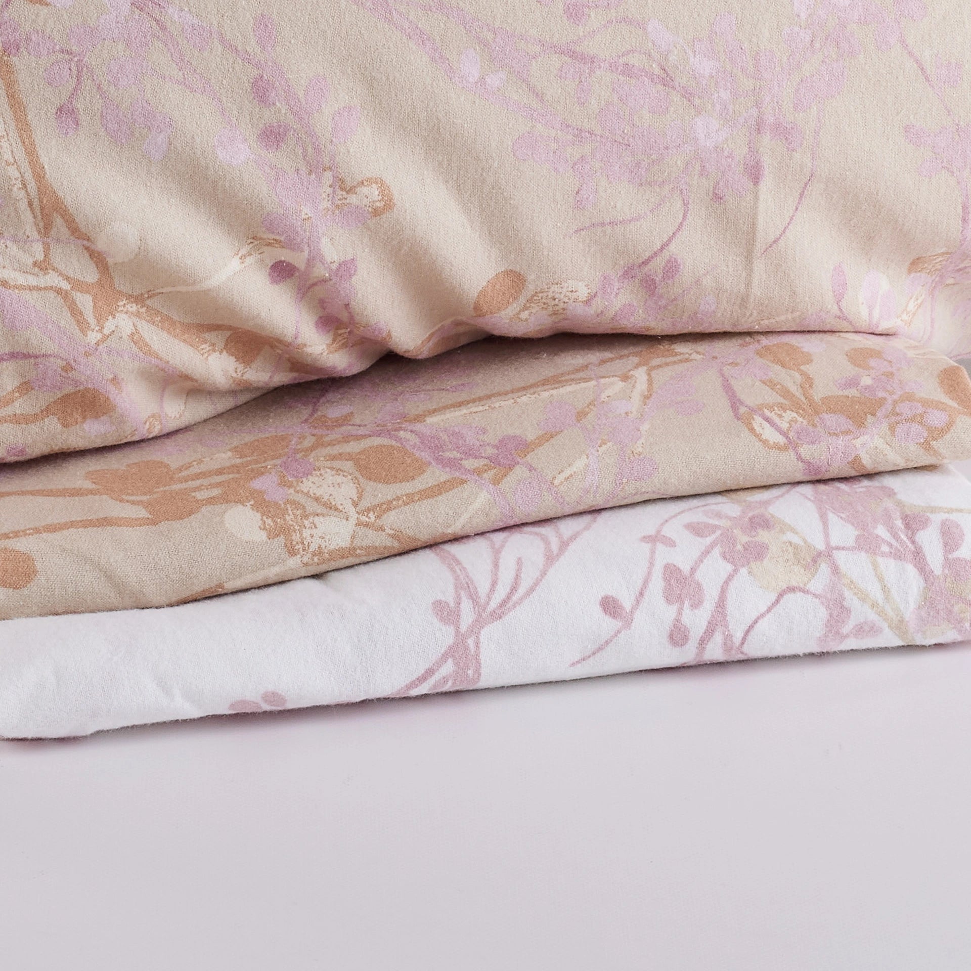 Set Lenzuola Matrimoniali - Flanella di Puro Cotone  - Queen - Oro