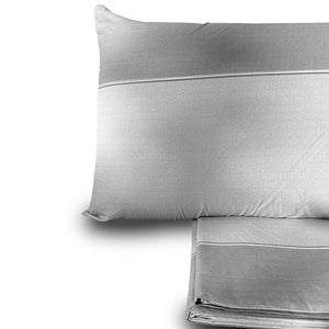 Set Lenzuola Singolo Flanella di Puro Cotone  - Falso Unito Grigio
