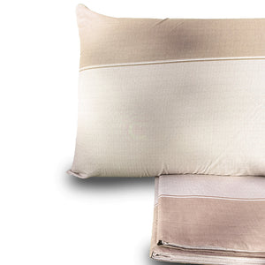 Set Lenzuola Singolo Flanella di Puro Cotone  - Falso Unito Beige