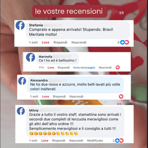 Parure Copripiumino in Cotone Percalle Matrimoniale – Lusso e Qualità Artigianale Italiana  - Corallo - Rosso