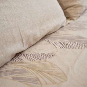 Set Lenzuola Singolo - Flanella di Puro Cotone  - Montreal - Gold