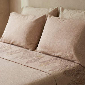 Set Lenzuola Singolo - Flanella di Puro Cotone  - Montreal - Gold