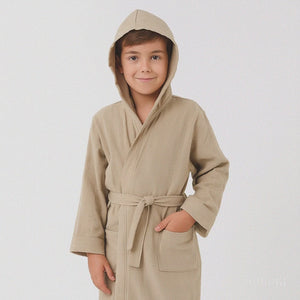 Accappatoio Microspugna Kids con Cappuccio - Puro Cotone